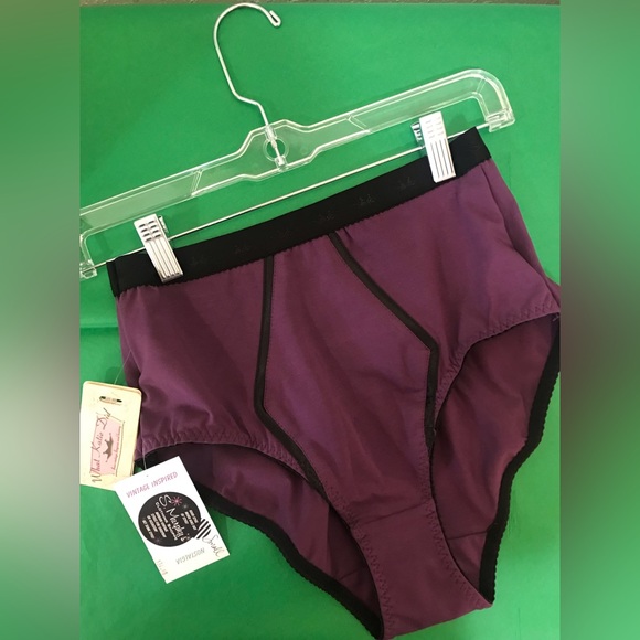 What Katie Did Marilyn Retro Cotton Knickers Underwear Plum Brand New With Tags - Picture 4 of 6